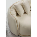 Nova Wholesale Furniture Linda Stationary Fabric Sofa Linda Sofa - Ivory IMAGE 4