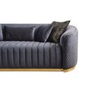 Nova Wholesale Furniture Aster Stationary Fabric Sofa Aster Sofa - Charcoal IMAGE 4