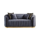 Nova Wholesale Furniture Aster Stationary Fabric Loveseat Aster Loveseat - Charcoal IMAGE 1
