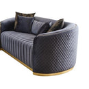 Nova Wholesale Furniture Aster Stationary Fabric Loveseat Aster Loveseat - Charcoal IMAGE 3