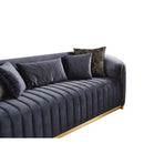 Nova Wholesale Furniture Aster Stationary Fabric Loveseat Aster Loveseat - Charcoal IMAGE 4