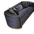 Nova Wholesale Furniture Aster Stationary Fabric Loveseat Aster Loveseat - Charcoal IMAGE 5