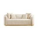 Nova Wholesale Furniture Aster Stationary Fabric Sofa Aster Sofa - Cream IMAGE 1
