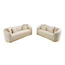 Nova Wholesale Furniture Aster Stationary Fabric Sofa Aster Sofa - Cream IMAGE 7