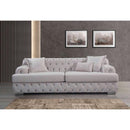 Nova Wholesale Furniture Shannon Stationary Fabric Sofa Shannon Sofa - White IMAGE 1