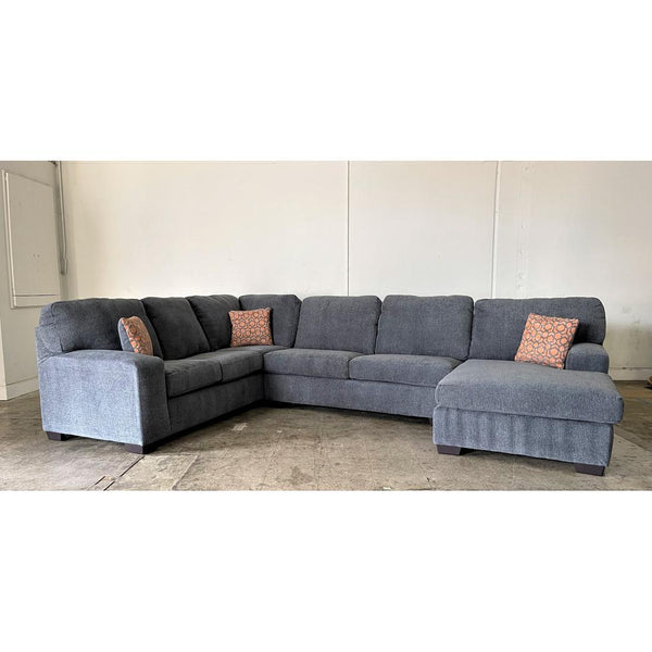 Happy Homes Fabric 3 pc Sectional 907 Steel IMAGE 1