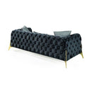 Nova Wholesale Furniture Iris Stationary Fabric Sofa Iris Sofa - Charcoal IMAGE 2