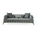 Nova Wholesale Furniture Iris Stationary Fabric Sofa Iris Sofa - Gray IMAGE 1