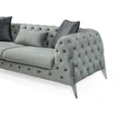Nova Wholesale Furniture Iris Stationary Fabric Sofa Iris Sofa - Gray IMAGE 3