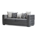Nova Wholesale Furniture Mosby Stationary Fabric Sofa Mosby Sofa - Gray IMAGE 1
