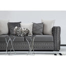 Nova Wholesale Furniture Mosby Stationary Fabric Sofa Mosby Sofa - Gray IMAGE 4