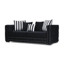 Nova Wholesale Furniture Mosby Stationary Fabric Sofa Mosby Sofa - Black IMAGE 1