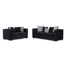Nova Wholesale Furniture Mosby Stationary Fabric Sofa Mosby Sofa - Black IMAGE 2