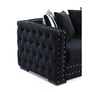 Nova Wholesale Furniture Mosby Stationary Fabric Sofa Mosby Sofa - Black IMAGE 3