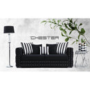 Nova Wholesale Furniture Mosby Stationary Fabric Sofa Mosby Sofa - Black IMAGE 7