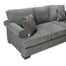 Nova Wholesale Furniture Melstone Stationary Fabric Sofa Melstone Sofa - Charcoal IMAGE 3