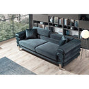 Nova Wholesale Furniture Wilton Stationary Fabric Sofa Wilton Sofa - Cadet Gray IMAGE 3