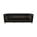 Nova Wholesale Furniture Diamond Stationary Fabric Sofa Diamond Sofa - Black IMAGE 1