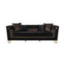 Nova Wholesale Furniture Diamond Stationary Fabric Sofa Diamond Sofa - Black IMAGE 2