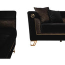 Nova Wholesale Furniture Diamond Stationary Fabric Sofa Diamond Sofa - Black IMAGE 5