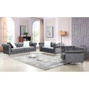 Happy Homes Manchester Stationary Fabric Sofa Manchester Sofa - Grey IMAGE 3