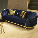 Happy Homes Allita Stationary Loveseat Allita Loveseat - Blue IMAGE 1