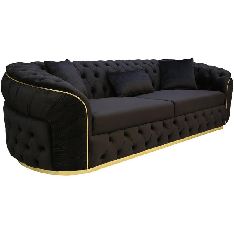 Happy Homes Allita Stationary Fabric Sofa Allita Oversized Sofa - Black IMAGE 1