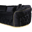 Happy Homes Allita Stationary Fabric Sofa Allita Oversized Sofa - Black IMAGE 2