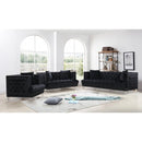 Happy Homes Lucas Stationary Fabric Sofa Lucas Sofa - Black IMAGE 2