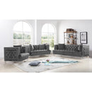 Happy Homes Lucas Stationary Fabric Sofa Lucas Sofa - Grey IMAGE 2