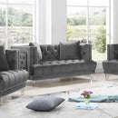 Happy Homes Lucas Stationary Fabric Loveseat Lucas Loveseat - Grey IMAGE 1