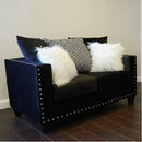 Happy Homes Stationary Fabric Loveseat 210 Loveseat - Black IMAGE 1