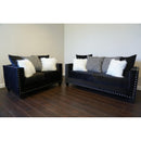 Happy Homes Stationary Fabric Loveseat 210 Loveseat - Black IMAGE 3