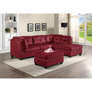 Happy Homes Sienna Fabric Sectional Sienna - Red IMAGE 1