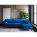 Happy Homes Roxy Fabric 2 pc Sectional Roxy - Blue IMAGE 2