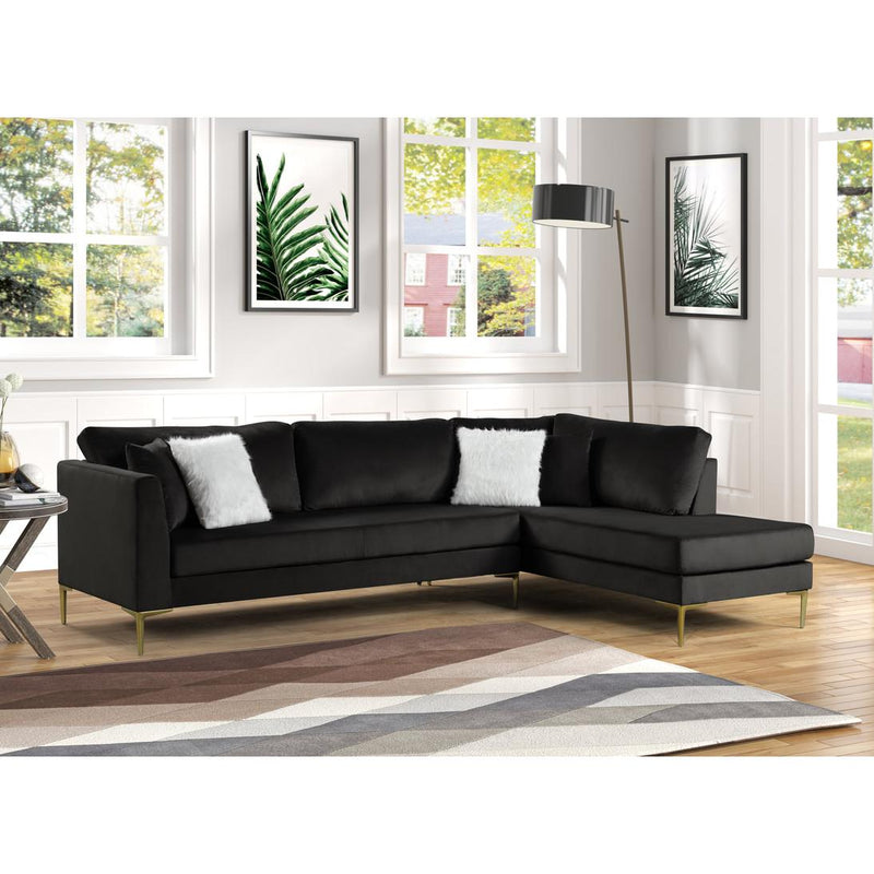 Happy Homes Catalina Fabric 2 pc Sectional Catalina Black IMAGE 1