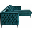 Happy Homes Ava Fabric 2 pc Sectional AVA TEAL IMAGE 3