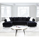 Happy Homes Kim Fabric 3 pc Sectional Kim - Black IMAGE 1