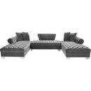 Happy Homes XL London Fabric 3 pc Sectional XL London - Grey IMAGE 1