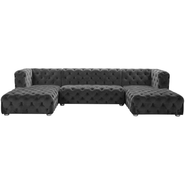 Happy Homes Cosmo Fabric 3 pc Sectional Cosmo Grey IMAGE 1