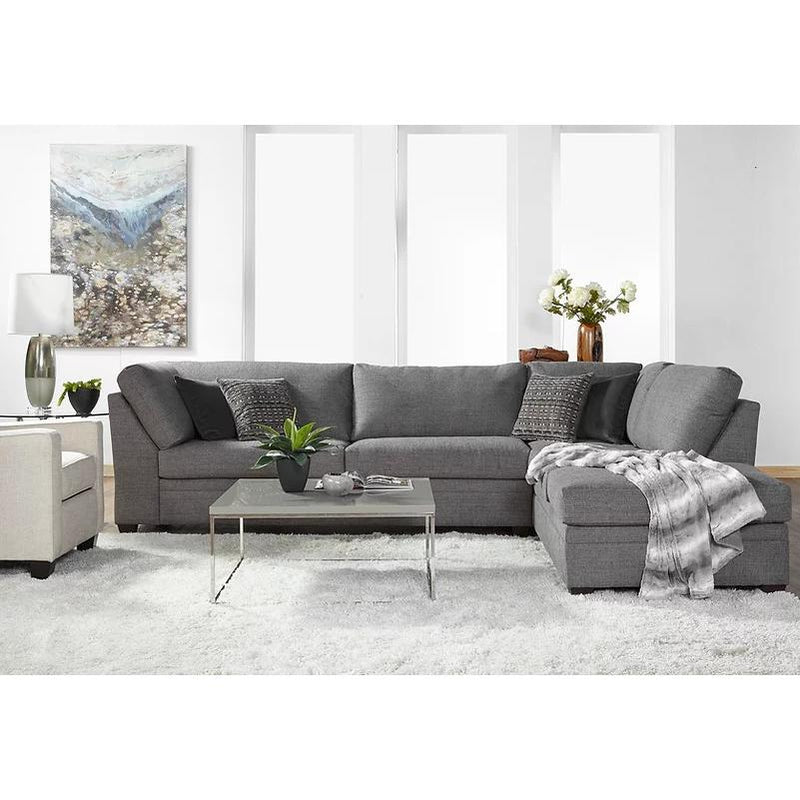 New Era Innovations Indy Fabric 2 pc Sectional Indy S14500 Sectional - Cement IMAGE 2