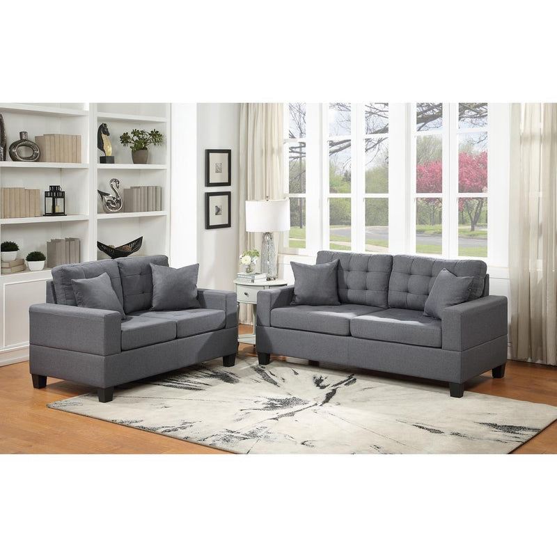 Happy Homes Stationary Fabric Sofa HH1155 Sofa IMAGE 2