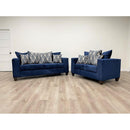 Happy Homes Stationary Fabric Sofa 110 BLUE Sofa IMAGE 3