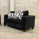 Happy Homes Stationary Fabric Loveseat 110-Black Loveseat IMAGE 1
