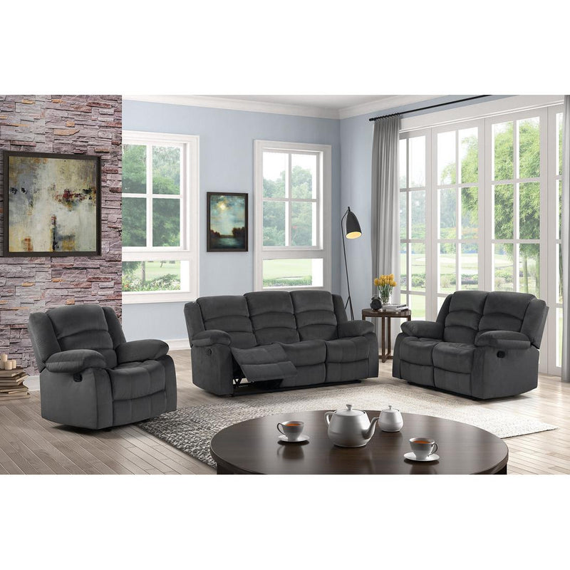 Happy Homes Dynamo Fabric Recliner Dynamo Recliner - Grey IMAGE 2