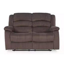Happy Homes Dynamo Reclining Fabric Loveseat Dynamo Loveseat - Chocolate IMAGE 1
