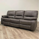 Happy Homes Oscar Reclining Fabric Sofa Oscar Reclining Sofa - Grey/Brown IMAGE 1