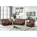 Happy Homes Toris2 Reclining Leather Air Sofa Toris2 Reclining Sofa - Brown IMAGE 2