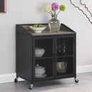 Coaster Furniture Arlette 183476 2-door Mobile Home Bar Wine Cabinet - Sandy Black IMAGE 10