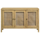 Coaster Furniture Zamora 953556 Rectangular 3-Door Accent Cabinet Natural IMAGE 3